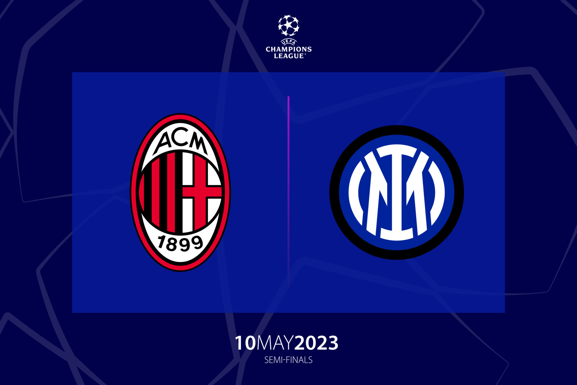 uefa campeões liga 2023 semifinal entre milão versus inter Milão, jogos um.  tbilisi, geórgia - abril 20, 2023. 23106960 Vetor no Vecteezy